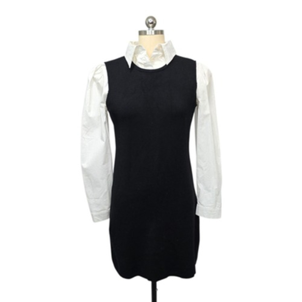 Eva Franco Monochrome Long Sleeve Dress